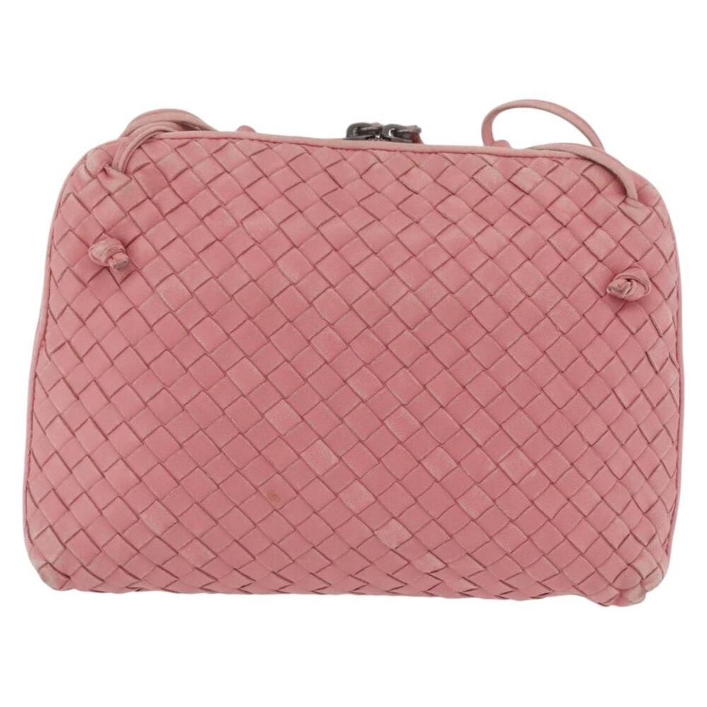 Bottega Veneta Intrecciato Shoulder Bag Pink